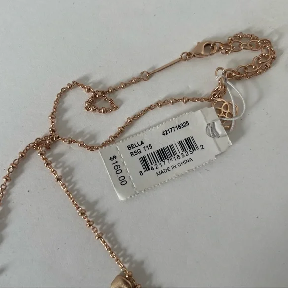NWT KENDRA SCOTT long Bella necklace in Rose gold - Picture 5 of 7